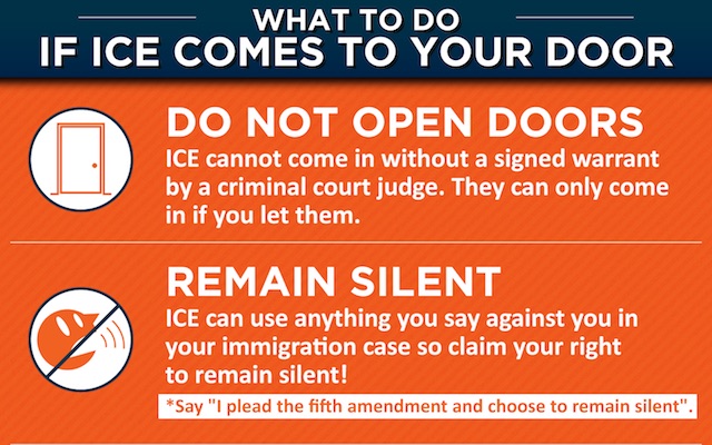 What to do if ICE comes to your door